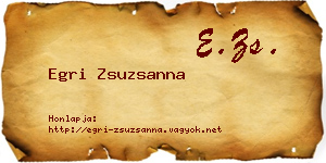 Egri Zsuzsanna névjegykártya